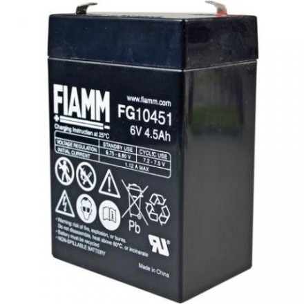 FIAMM FG10451 (FG 10451) АКБ 6V 4,5Ah, 6В 4.5 Ач описание, отзывы, характеристики