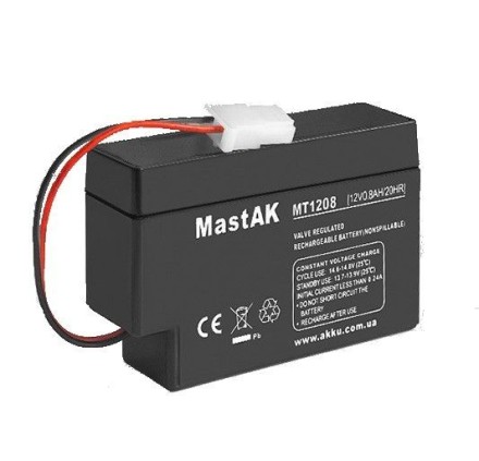 MastAK MT1208 12V 0.8Ah, 12В 0.8Ач АКБ описание, отзывы, характеристики