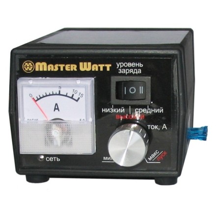 Master Watt 15А 12В Зарядное устройство с амперметром и регулятором (Мастер Ватт) описание, отзывы, характеристики