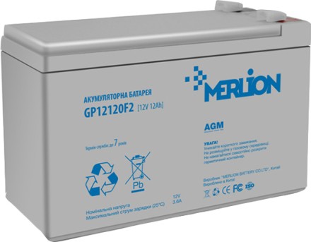 MERLION AGM GP12120F2 АКБ 12V 12Ah 12в 12ач опис, відгуки, характеристики