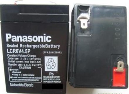 Panasonic LCR6v4.5P ( 6v 4.5Ah, 6В 4.5Ач ) аккумулятор для фонаря описание, отзывы, характеристики