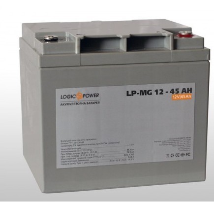 12V 45Ah, 12V45Ah LogicPower LP MG 12-45 ah описание, отзывы, характеристики