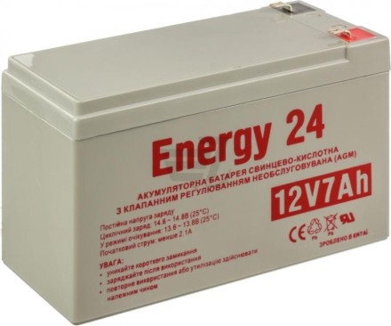 Energy-24 12-7 (12V 7Ah, 12В 7Ач) опис, відгуки, характеристики
