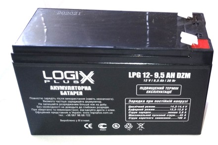 12V 9.5Ah LogixPlus LPG 12-9.5 DZM (LPM 12V9,5Ah) опис, відгуки, характеристики