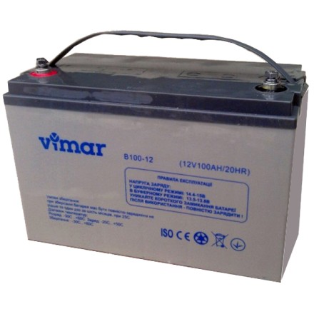 VIMAR B100-12 (B 100-12)  12V 100Ah, 12В 100Ач АКБ описание, отзывы, характеристики