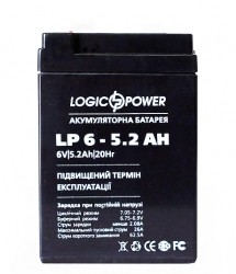 6V 5.2Ah, 6V5.2Ah LogicPower LPM 6-5.2 ah описание, отзывы, характеристики