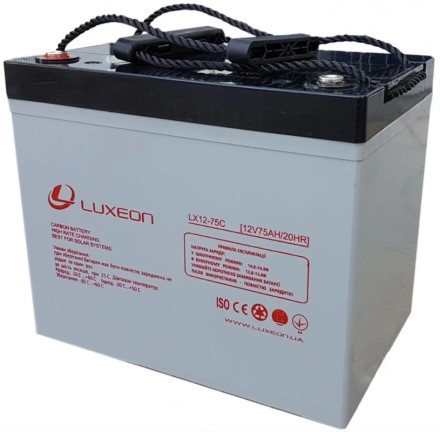 LUXEON LX12-75C 12V 75Ah, 12В 75Ач АКБ описание, отзывы, характеристики
