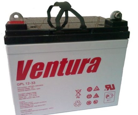 Аккумулятор Ventura GPL 12-33 (12V-33 ah, 12В-33 Ач) описание, отзывы, характеристики
