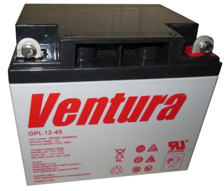 Аккумулятор Ventura GPL 12-45 (12V-45 ah, 12В-45 Ач) описание, отзывы, характеристики