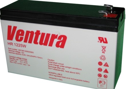 Акумулятор Ventura HR 1225W (12V-5 ah, 12В-5 Аг) опис, відгуки, характеристики