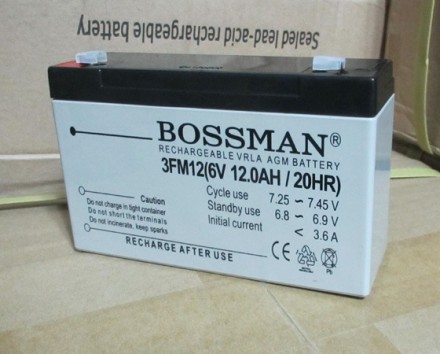 Bossman Profi 3 FM 12 Аккумулятор, 6v-12ah (6в 12ач) 6 Вольт 12 Ампер-часов описание, отзывы, характеристики