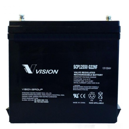 Vision CP 12V 55Ah (CP 12-550) 12V 55Ah, 12В 55Ач АКБ описание, отзывы, характеристики