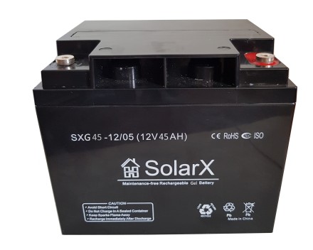 SolarX SXG45-12 12V 45Ah, 12В 45Ач АКБ описание, отзывы, характеристики