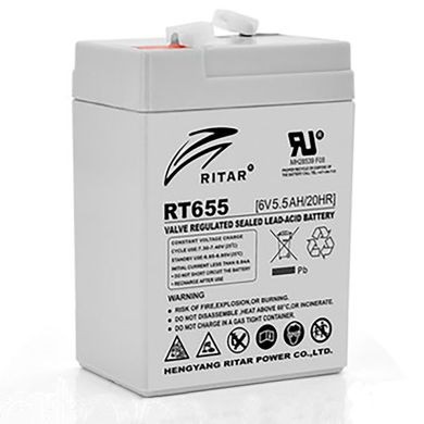 RITAR RT655 6V 5,5Ah АКБ описание, отзывы, характеристики