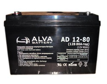 ALVA AD12-80 АКБ 12v80ah 12в 80ач описание, отзывы, характеристики