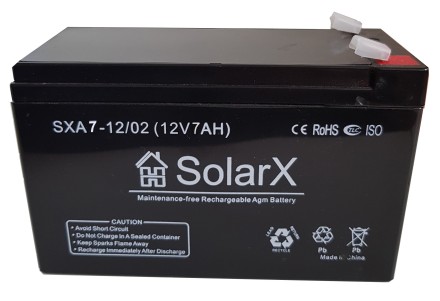 SolarX SXA7-12 12V 7Ah, 12В 7Ач АКБ опис, відгуки, характеристики