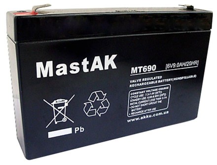 MastAK MT690 6V 9.0Ah, 6В 9.0 Ач АКБ описание, отзывы, характеристики