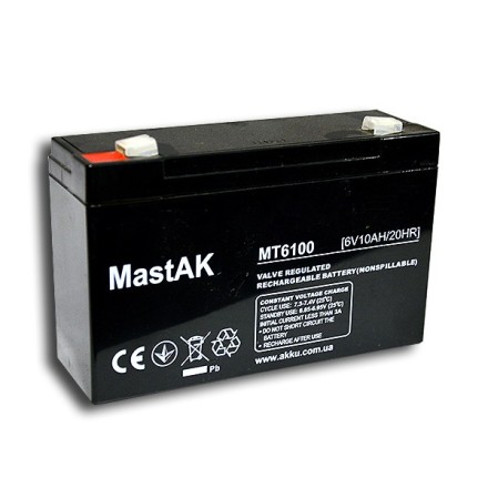 MastAK MT6100 6V 10Ah, 6В 10Ач АКБ описание, отзывы, характеристики