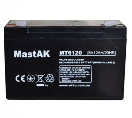 MastAK MT6120 6V 12Ah, 6В 12Ач АКБ описание, отзывы, характеристики