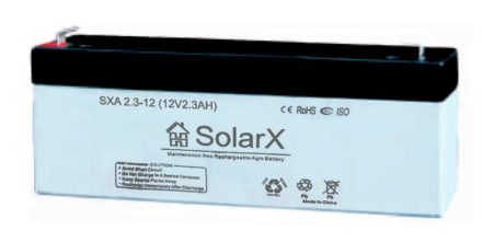 SolarX SXA2.3-12 12V 2.3Ah, 12В 2.3Ач АКБ описание, отзывы, характеристики