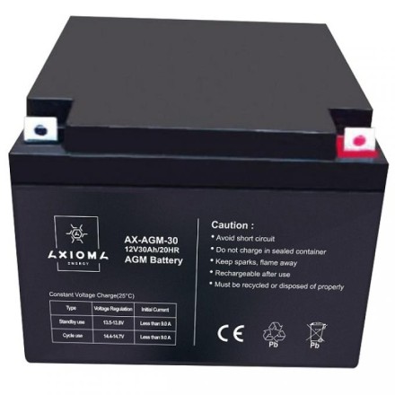 Axioma Energy (AX-AGM-30) 12V 30Ah, 12В 30Ач АКБ опис, відгуки, характеристики