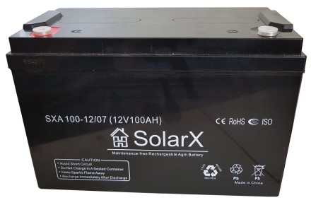 SolarX SXA100-12 12V 100Ah, 12В 100Ач АКБ опис, відгуки, характеристики