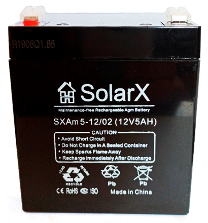 SolarX SXAm5-12 12V 5Ah, 12В 5Ач АКБ описание, отзывы, характеристики