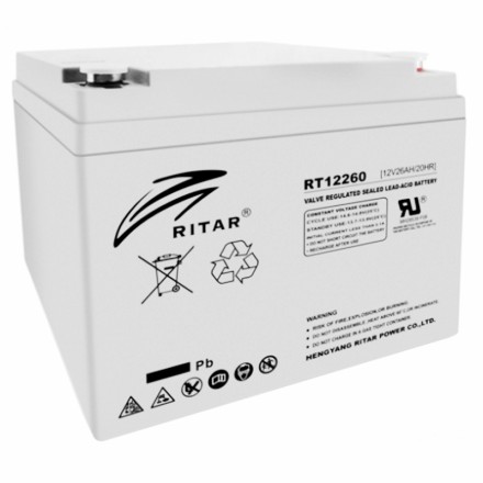 RITAR RT12260 12V 26Ah АКБ описание, отзывы, характеристики