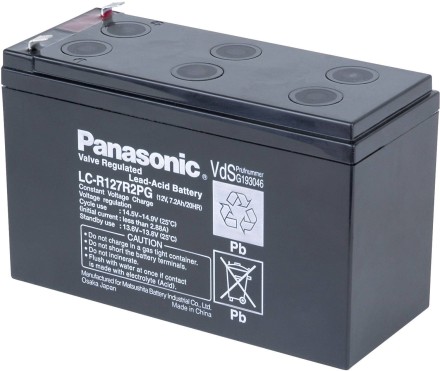 Panasonic LC-R12 7.2R2PG (LC-R 12 7.2 R2 PG)  12V 7.2Ah, 12В 7.2Ач АКБ описание, отзывы, характеристики