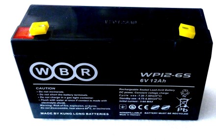 WBR WP6-12 (6V-12Ah) ОРИГИНАЛ усиленный Тяговая серия-DZM для транспорта (премиум клас)  описание, отзывы, характеристики