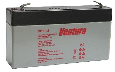 Ventura GP 6-1.3 (6v 1.3Ah, 6В 1.3Ач) опис, відгуки, характеристики