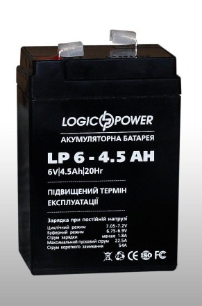 6V 4.5Ah, 6V4.5Ah LogicPower LP6-4.5 ah опис, відгуки, характеристики