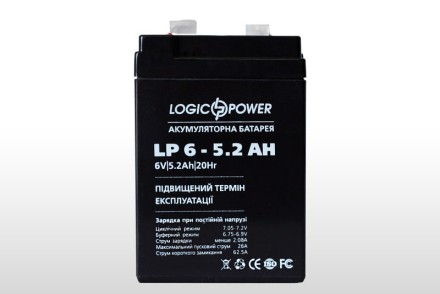 6V 5.2Ah, 6V5.2Ah LogicPower LP6-5.2 ah описание, отзывы, характеристики