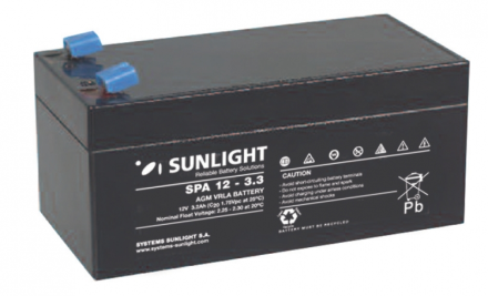 SUNLIGHT SP (SPa) 12 - 3.3 АКБ 12V 3,3Ah, 12В 3.3Ач опис, відгуки, характеристики