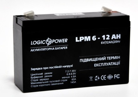 6V 12Ah, 6V12Ah LogicPower LP6-12 ah описание, отзывы, характеристики
