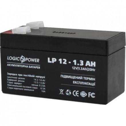12V 1.3Ah, 12V1.3Ah LogicPower LP12-1.3ah описание, отзывы, характеристики