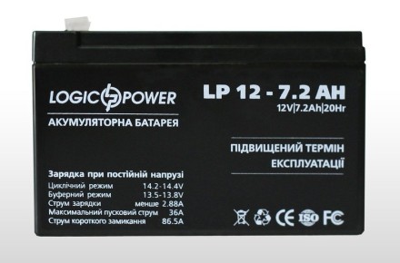 12V 7.2Ah, 12V7.2Ah LogicPower LP12-7.2 ah описание, отзывы, характеристики