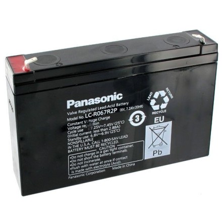 Panasonic LC-R067R2P 6V 7,2Ah, 6В 7.2Ач АКБ описание, отзывы, характеристики