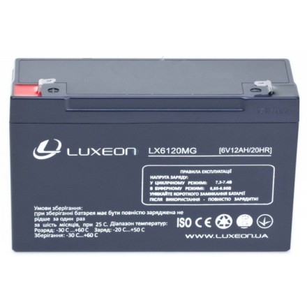 LUXEON LX6120 АКБ 6v-12ah 6в 12Ач описание, отзывы, характеристики