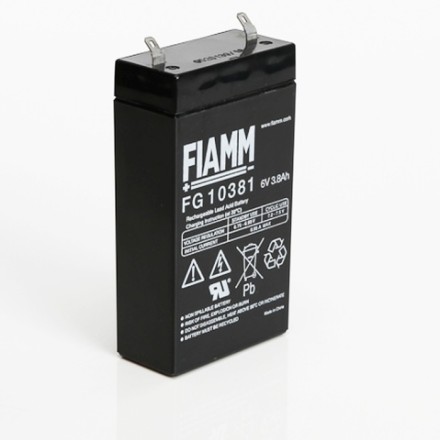 FIAMM FG10381 (FG 10381) АКБ 6V 3,8Ah, 6В 3.8 Ач опис, відгуки, характеристики