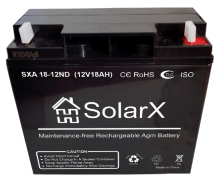 SolarX SXA18-12ND 12V 18Ah, 12В 18Ач АКБ опис, відгуки, характеристики