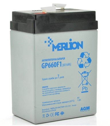 MERLION GP660F1 АКБ 6V 6Ah 6в 6Ач опис, відгуки, характеристики