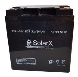 SolarX SXAm26-12 12V 26Ah, 12В 26Ач АКБ