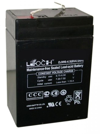 6V4.5Ah battery, 6V-4.5Ah, 6В 4.5Ач, EGL DJW АКБ опис, відгуки, характеристики