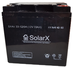 SolarX SXAs33-12 12V 33Ah, 12В 33Ач АКБ