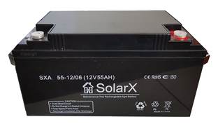 SolarX SXA55-12 12V 55Ah, 12В 55Ач АКБ опис, відгуки, характеристики
