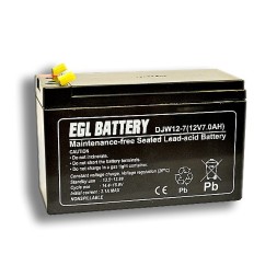 12V7Ah battery, 12V-7Ah, 12В 7Ач, EGL DJW12-7 АКБ