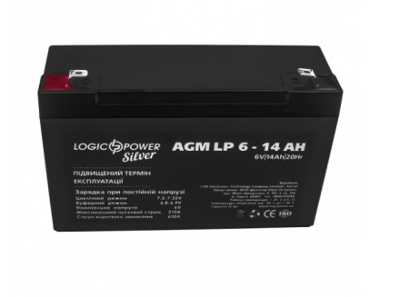 LogicPower LP6-14 AH (LP 6-14 AH)  6V 14Ah, 6В 14Ач АКБ