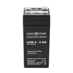 LogicPower LPM 4-4 AH AGM (LPM4-4AH) 4V 4Ah, 4В 4Ач АКБ