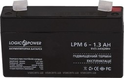 LogicPower LPM 6-1.3 AH AGM (LPM6-1,3AH) 6V 1.3Ah, 6В 1,3Ач АКБ